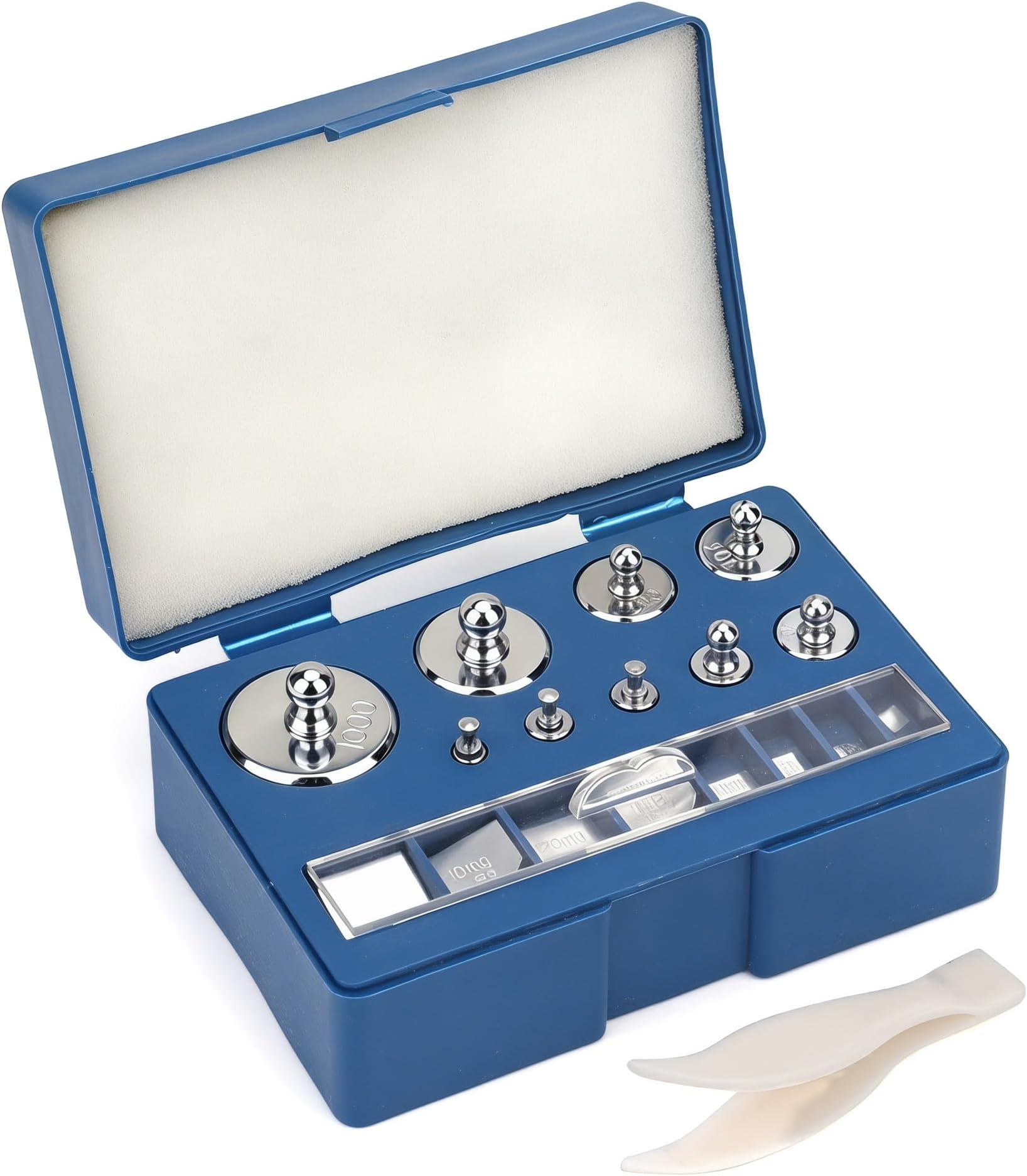 Bekith 17 Pcs Precision Weight 10mg-100g Precision Steel Calibration Weight Kit Set with Tweezers for Digital Balance Scale, Jewellery Scale