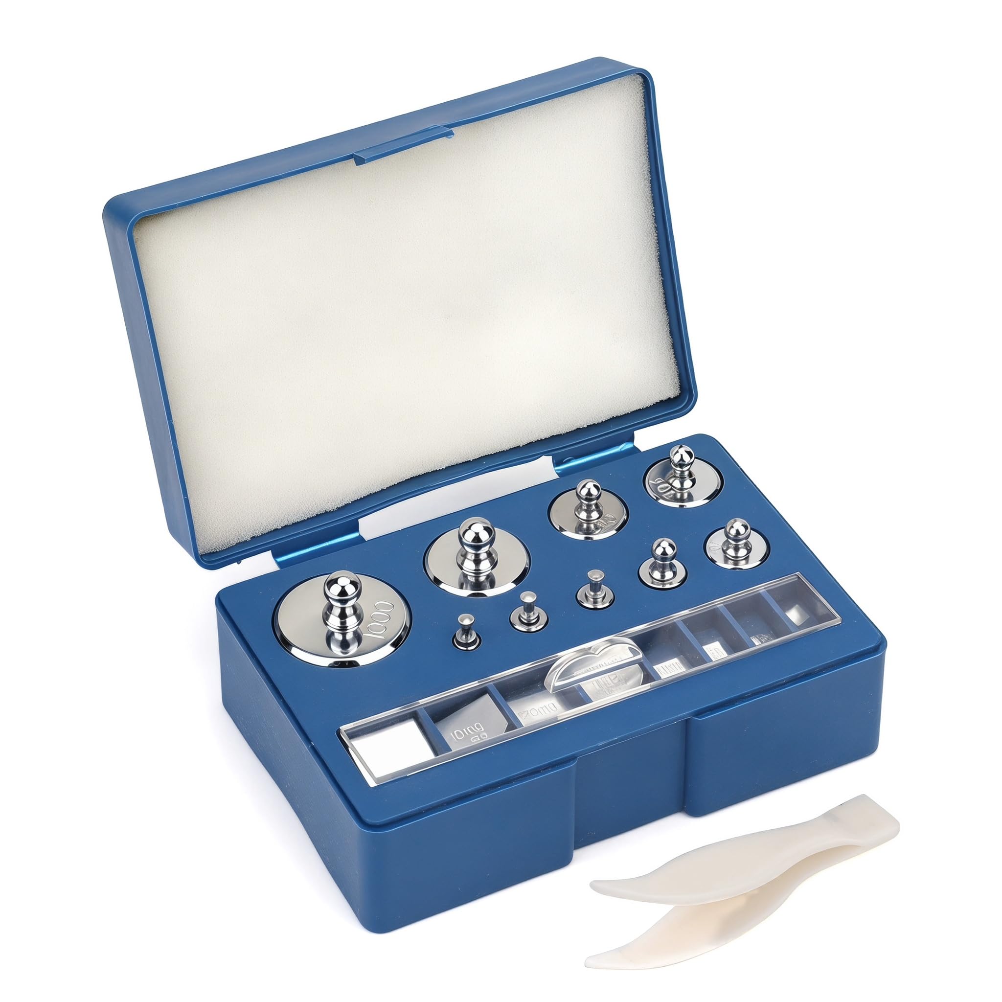 Bekith 17 Pcs Calibration Weight 10mg-100g Precision Steel Balance Scale Calibration Weight with Tweezers for Jewellery Scale-image-25