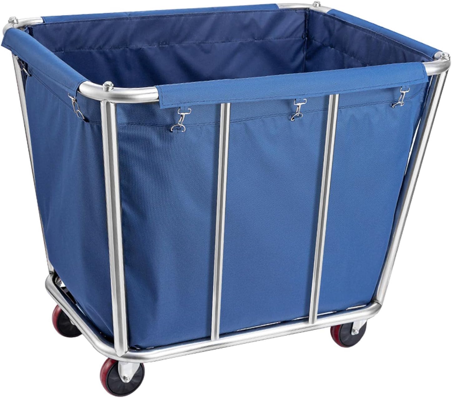 LORQING 10 Bushels Laundry Cart Commercial/Home,Heavy Duty Large Stainless Steel