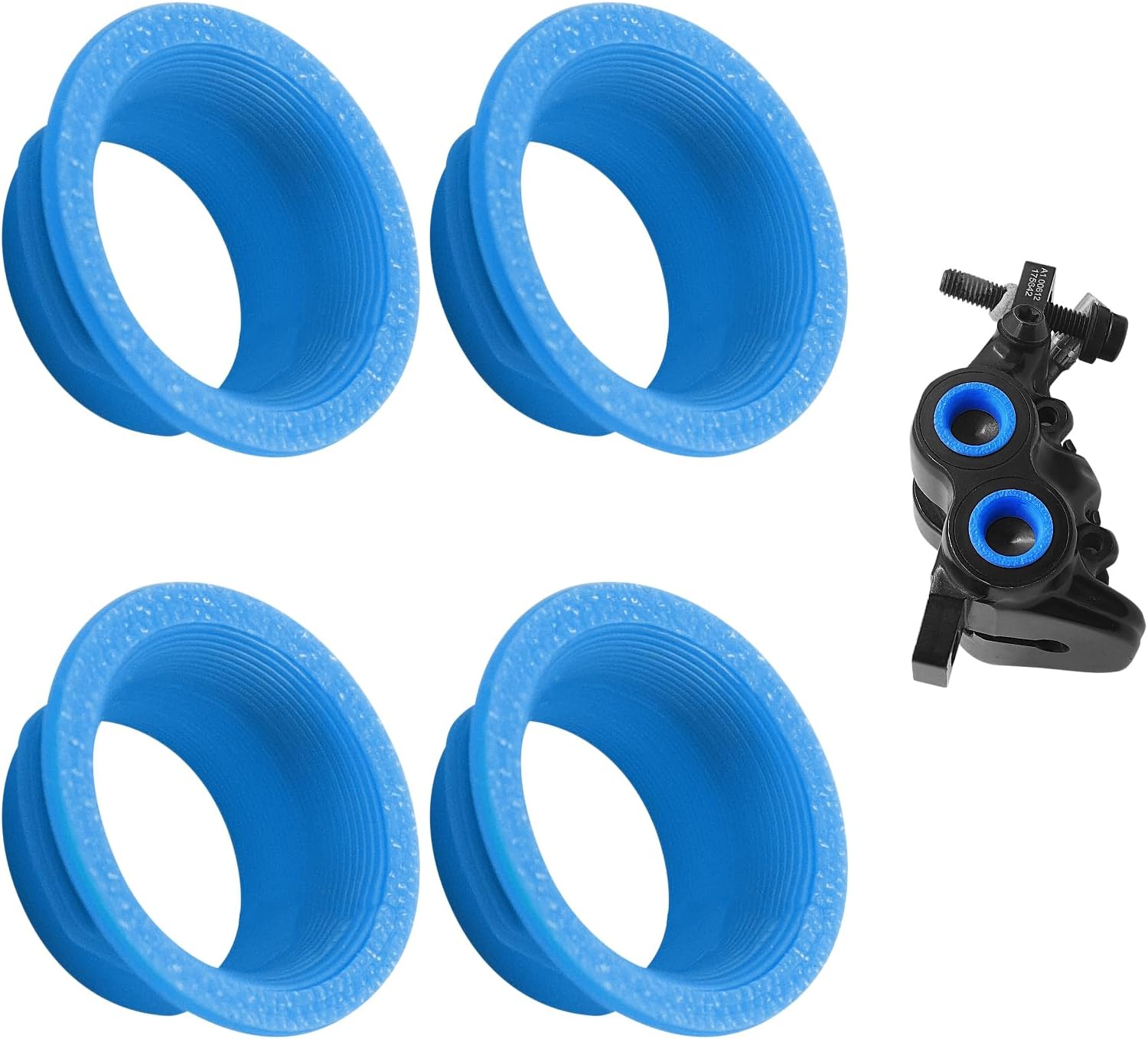 4 pieces of bicycle brake clamp rings, suitable for: MAGURA, MT5 MT7, 4-piston series brake caliper color rings, bicycle multi-color decorative accessories (blue)