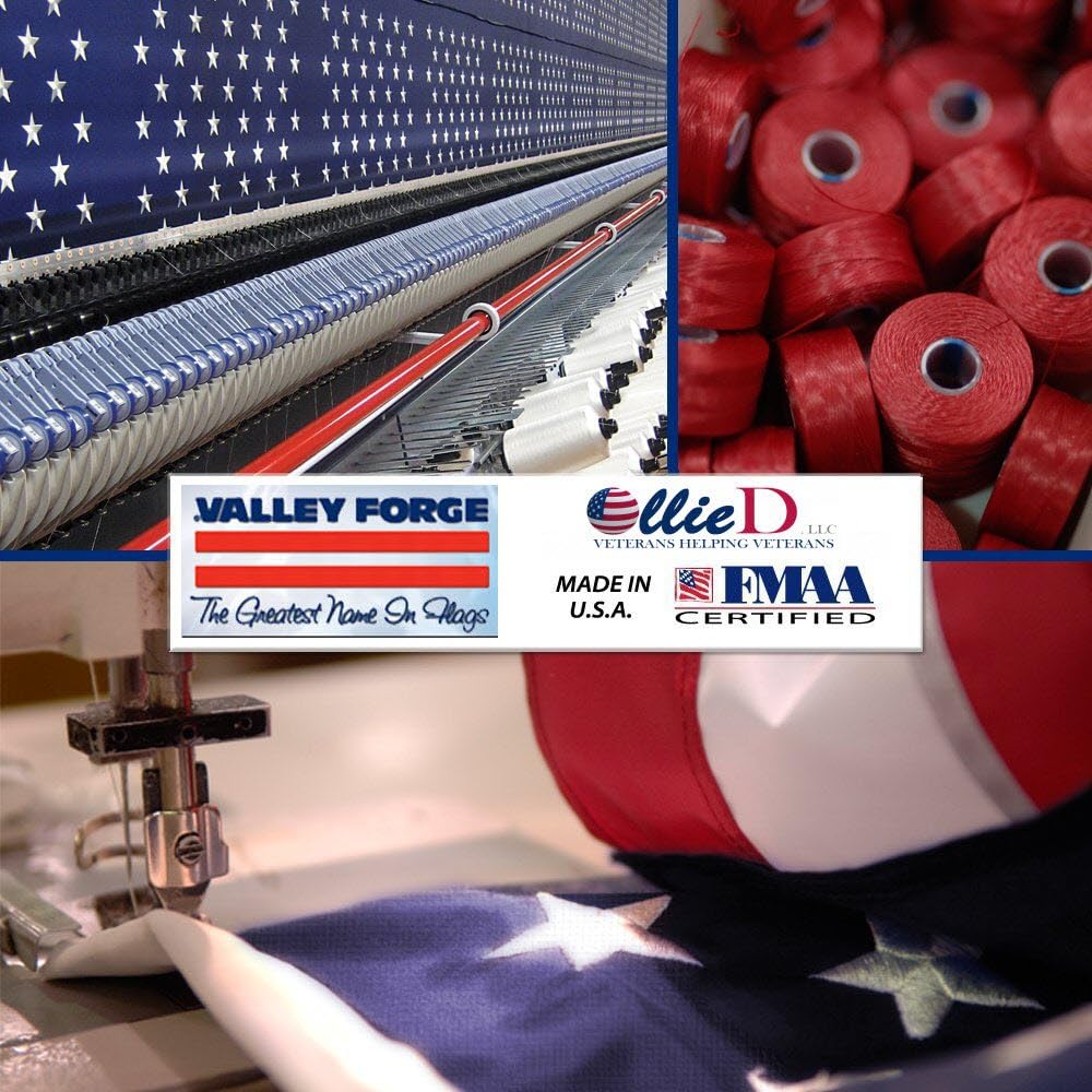 Veteran Appreciation US Flag - 4x6 Feet Spun Polyester American Flag