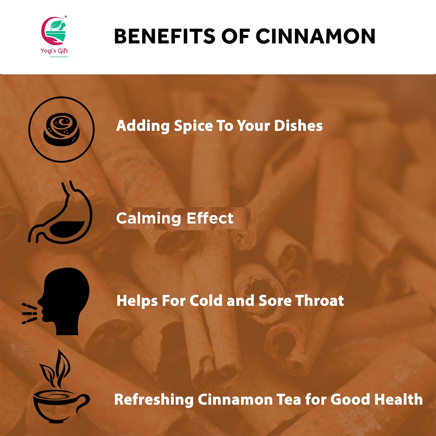 Crushed Cinnamon Bark 1 LB | Bulk Cinnamon Stick Pieces/Chips For Tea, Cooking | Rich Aroma and Great Flavour | Premium Grade Product by Yogi's Gift®