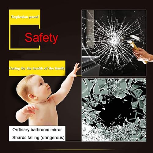 Miniatura 5 de Espejo de baño irregular sin marco con luces LED, espejo de pared retroiluminado de 3 colores con botones táctiles inteligentes, moderno espejo de