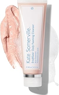 Kate Somerville EradiKate 3% Sulfur Daily Foaming Cleanser Acne Treatment – Clinically Formulated Medicated Face Wash Balances Skin & Cleans Pores, 4 Fl Oz