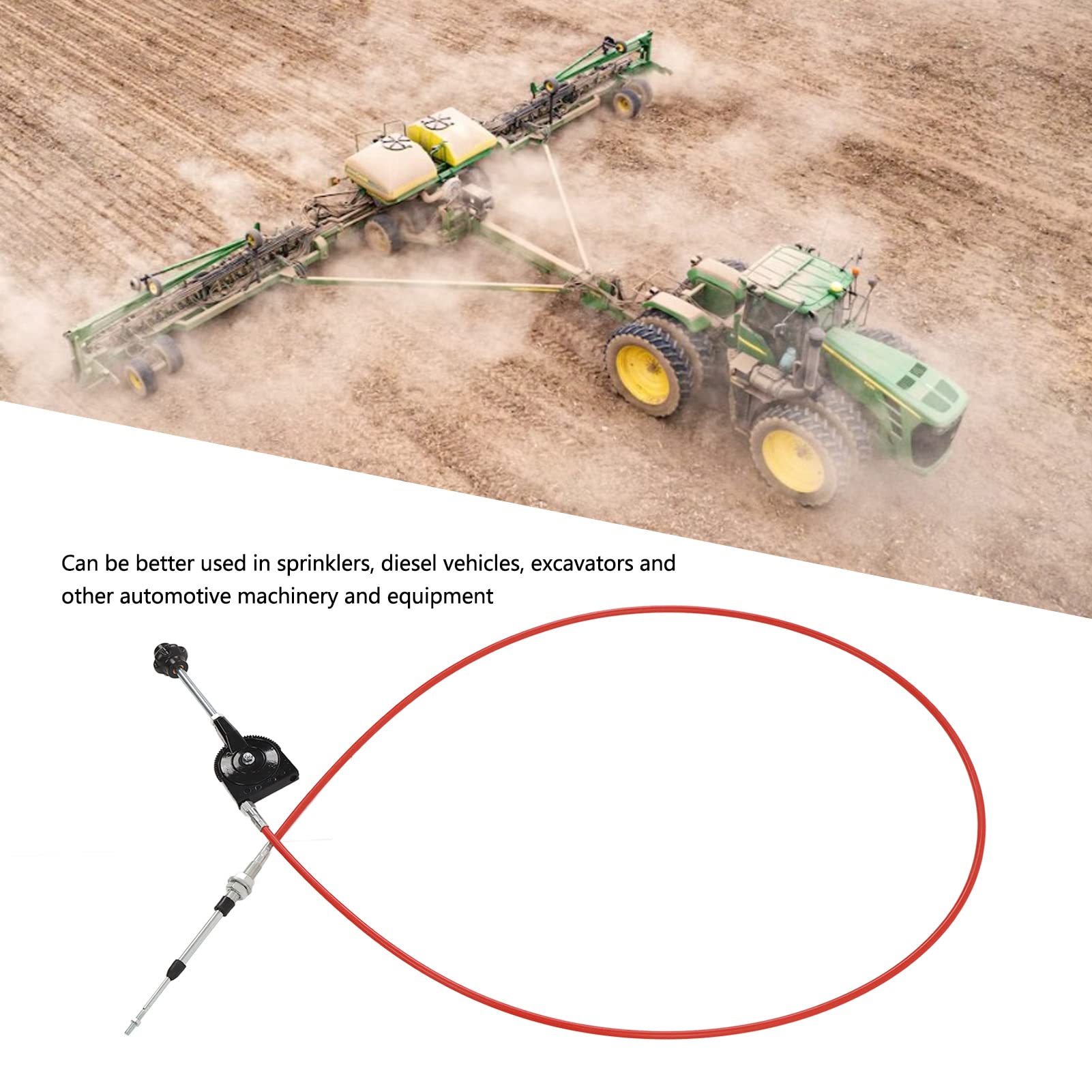 Cavo acceleratore per escavatore per carichi pesanti, Controller manuale per camion irrigatori e attrezzature industriali, Lunghezza 2,5 m con PU e acciaio inossidabile
