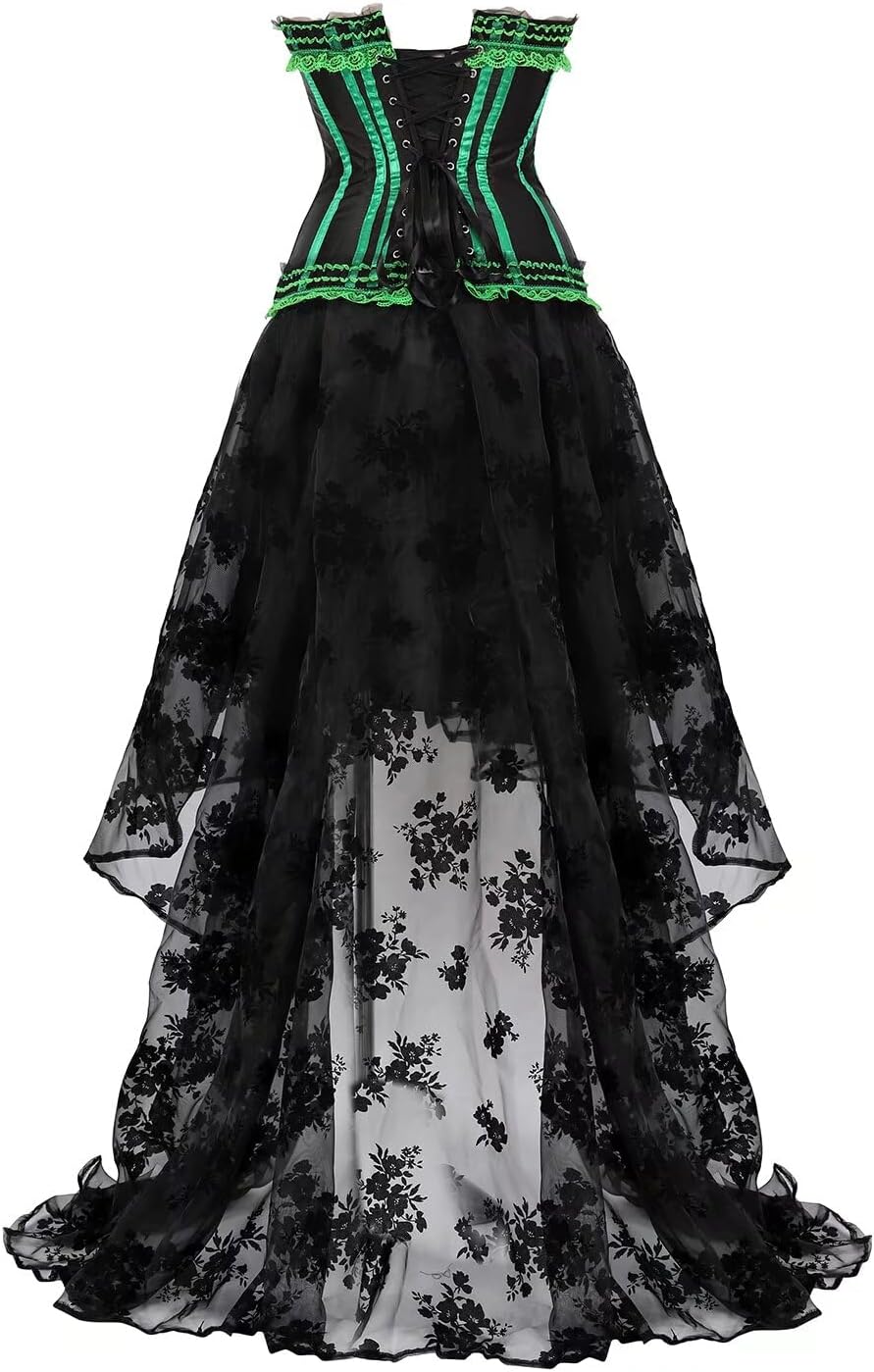 Corsets for Women Dress Bustier Overbust and Skirt Tutu Lingerie Gothic lace Basques Victorian