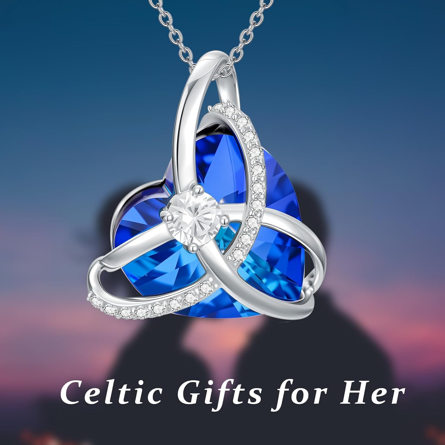 AOBOCO 925 Sterling Silver Celtic Knot Triquetra Trinity Knot Pendant Necklace Birthday Irish Jewelry Gifts for Women (Gift Box) - Image 5