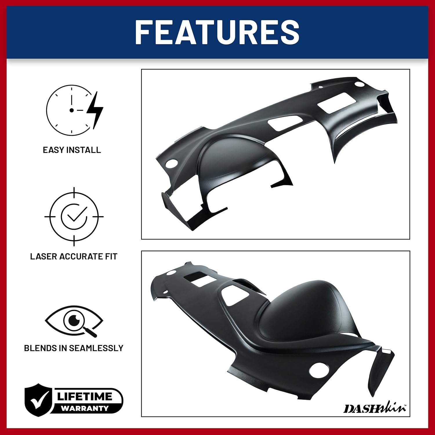 DashSkin Dash Cover Compatible with 2004-2008 TL in Black