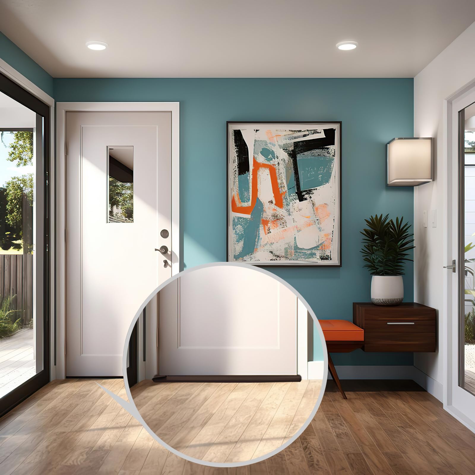 Under Door Draft Stoppers for Bottom of Door Fits 30” to 36” Door Draft Stopper Under The Door Draft Blocker Double Side Door Sweep Soundproof Under Door Gap Filler Blocks Noise Air Wind Stopper