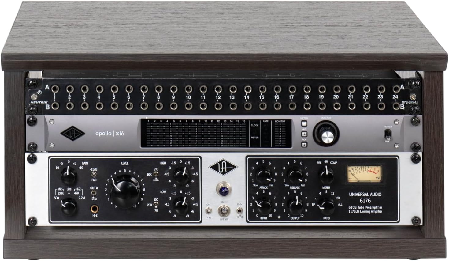 Gator Frameworks Elite Furniture Series 4U Wood Desktop Studio Rack in Dark Walnut Brown Finish (GFW-ELITERK-4U-BRN)