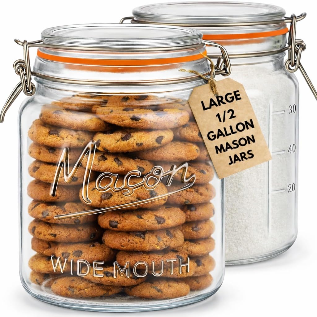 Kitchentoolz 64 oz Wide Mouth 2-Pack