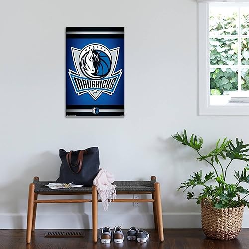 Miniatura 6 de Trends International NBA Dallas Mavericks - Póster de pared con logotipo 14, 14.72 x 22.37 pulgadas, lienzo estirado