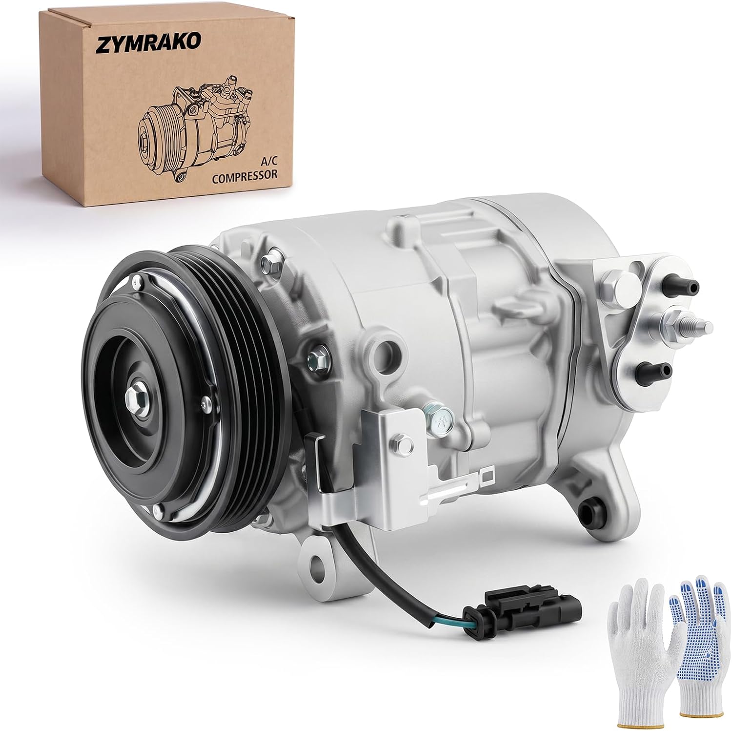 A/C Compressor with Clutch Compatible with 2014-2019 Chevy Silverado 1500 GMC Sierra 1500, 2015-2020 Suburban Tahoe Yukon XL Cadillac Escalade