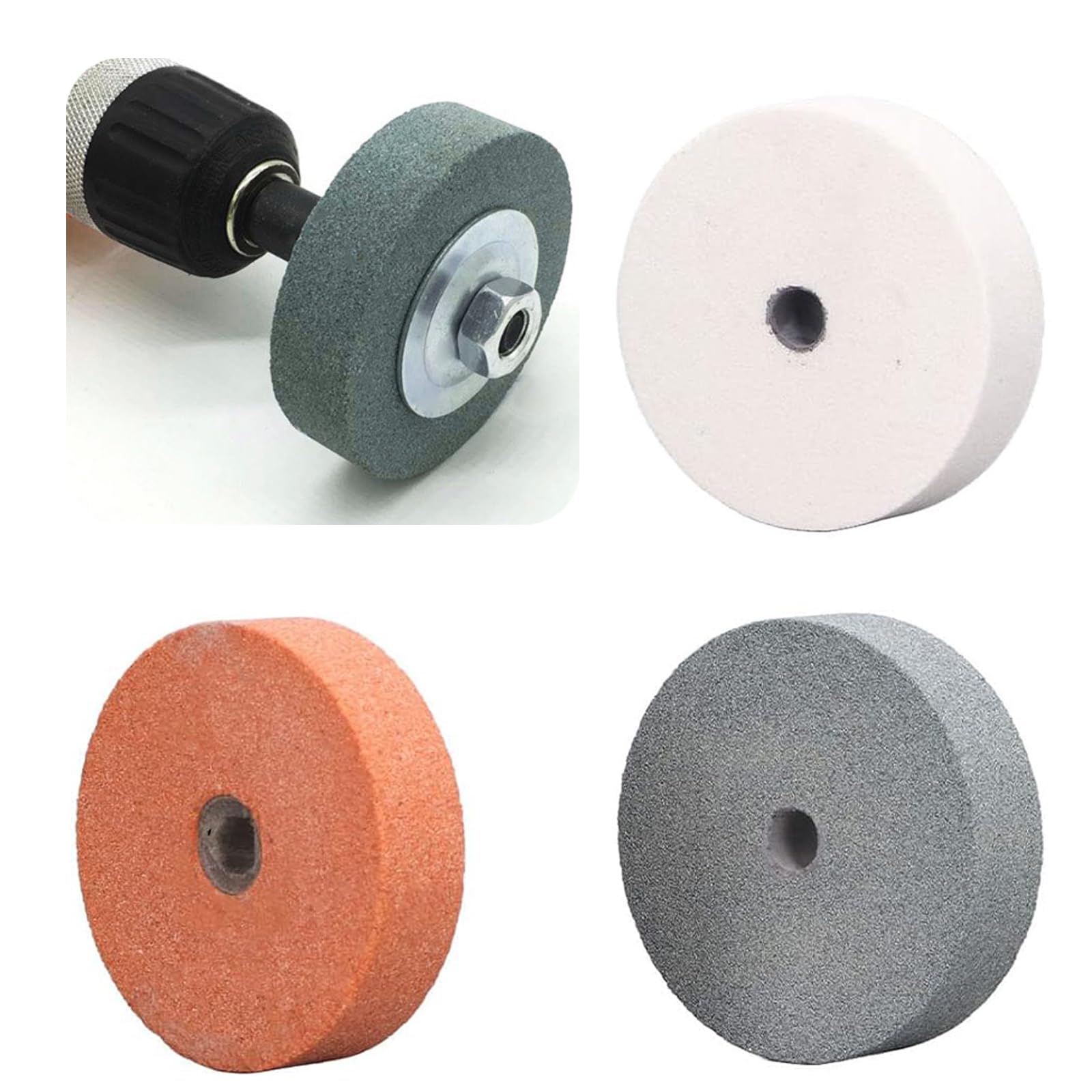 3 Pezzi Mola da Banco in Carburo di Silicio, Disco Abrasivo, Disco per Mola da Banco, Dischi Abrasivi per la Lucidatura di Metallo Ceramica Marmo Lavorazione del Legno