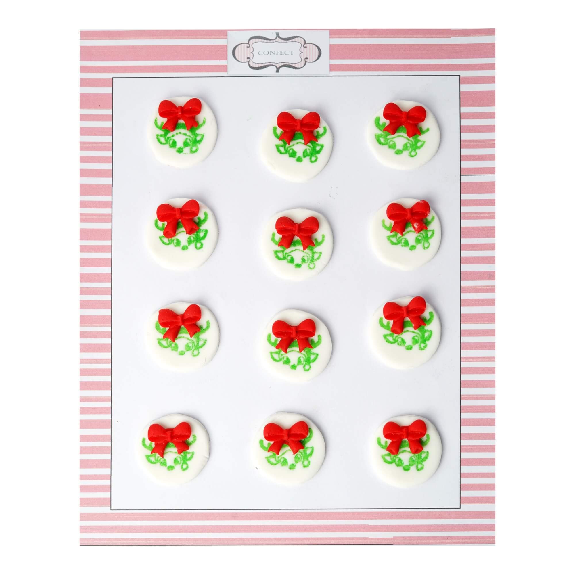 Confect Christmas Reindeer Green & Red Pack of 12 | Edible Christmas cake topper | Cake decoration supplies | Xmas Holiday Toppings for Cupcakes, Cookies and Desserts CC 30-60 gms (B0BN8BQG34) Amazon Price History, Amazon Price Tracker
