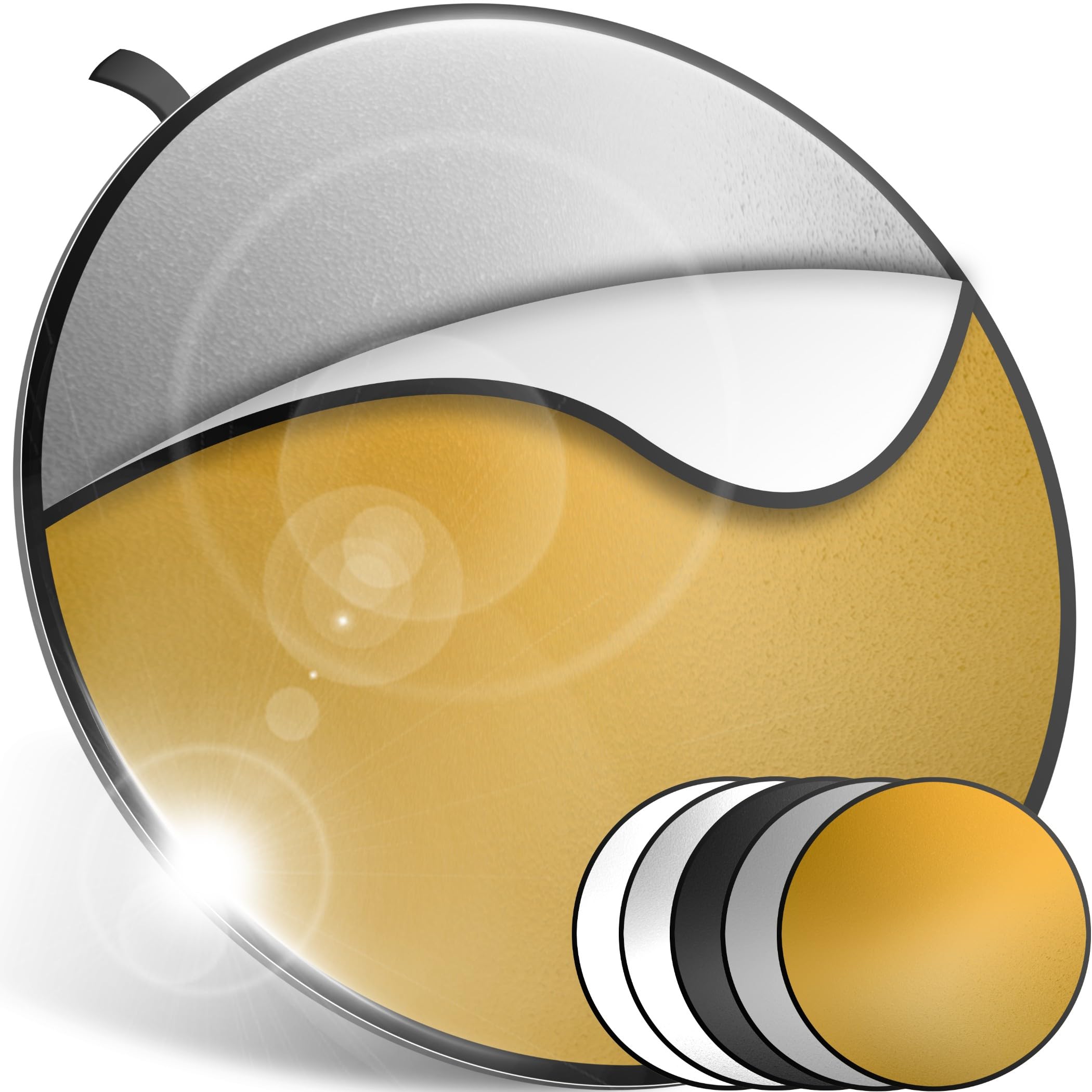 Retoo 5 in 1 Reflektor 60cm Lichtreflektor Lichtdiffusor Fotografie Rund Faltreflektor Tragetasche Zusammenklappbarer Durchscheinend Silber Gold Weiß Schwarz für Portrait Foto Hochzeitsfotografie