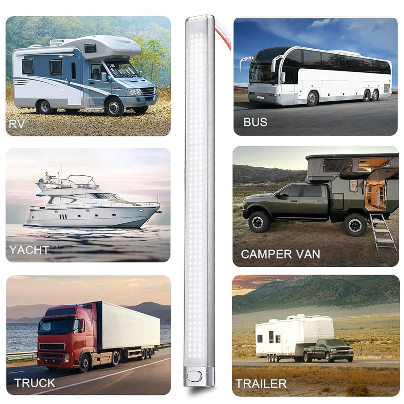 Intckwan 12 V led-lamp, camper, 228 leds, 6000 K, led-binnenverlichting, strip met schakelaar, voor auto, busje, caravan, boot, camper, keuken, badkamer, bar, vrachtwagen, tractor, 4 stuks Intckwan 12 V led-lamp, camper, 228 leds, 6000 K, led-binnenverlichting, strip met schakelaar, voor auto, busje, caravan, boot, camper, keuken, badkamer, bar, vrachtwagen, tractor, 4 stuks