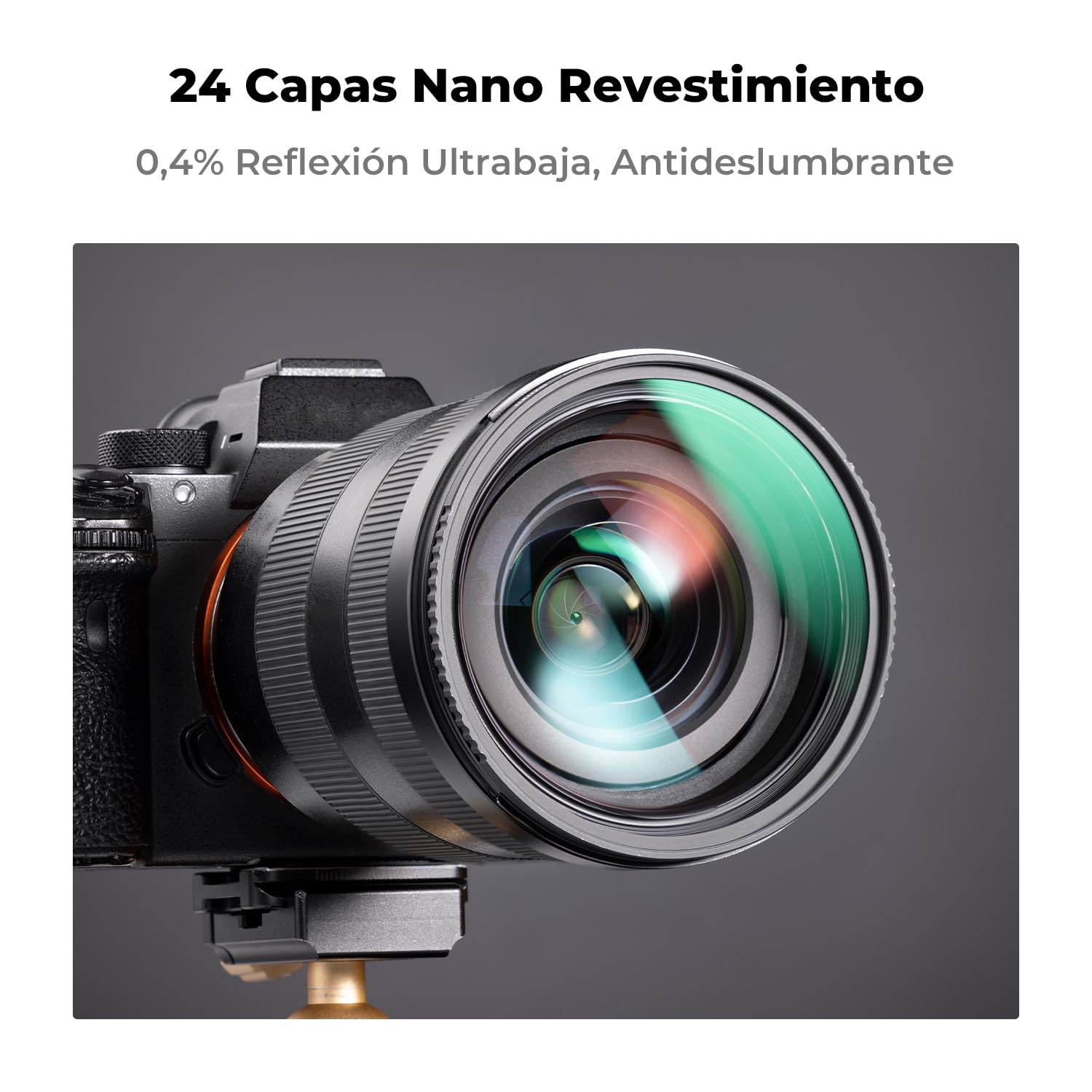 K&F CONCEPT Nano-Dazzle 52mm Filtro MCUV + CPL + ND1000 + 2 Tapa de Lente