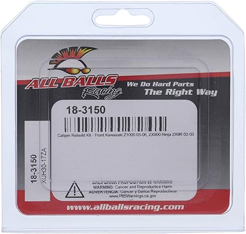 Miniatura 4 de All Balls Racing 18-3150 Kit de reconstrucción de pinza delantera compatible conrepuesto para Kawasaki Z 1000 (ZR 1000A) 2003-2006, ZX 9R Ninja (ZX