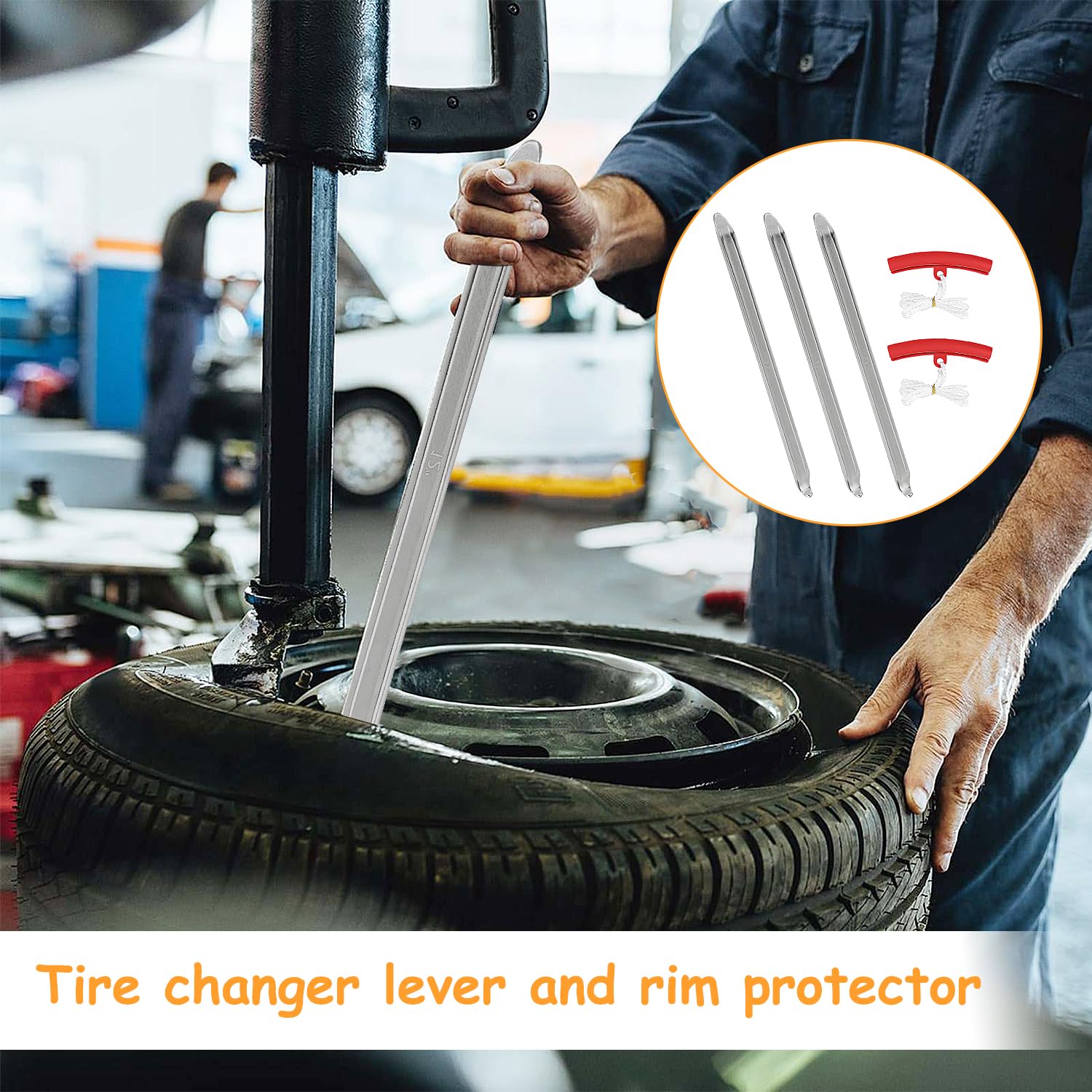 Leve Smontagomme Per Moto E Bici - 3 Pezzi In Acciaio, 30cm, Con Proteggi Cerchi