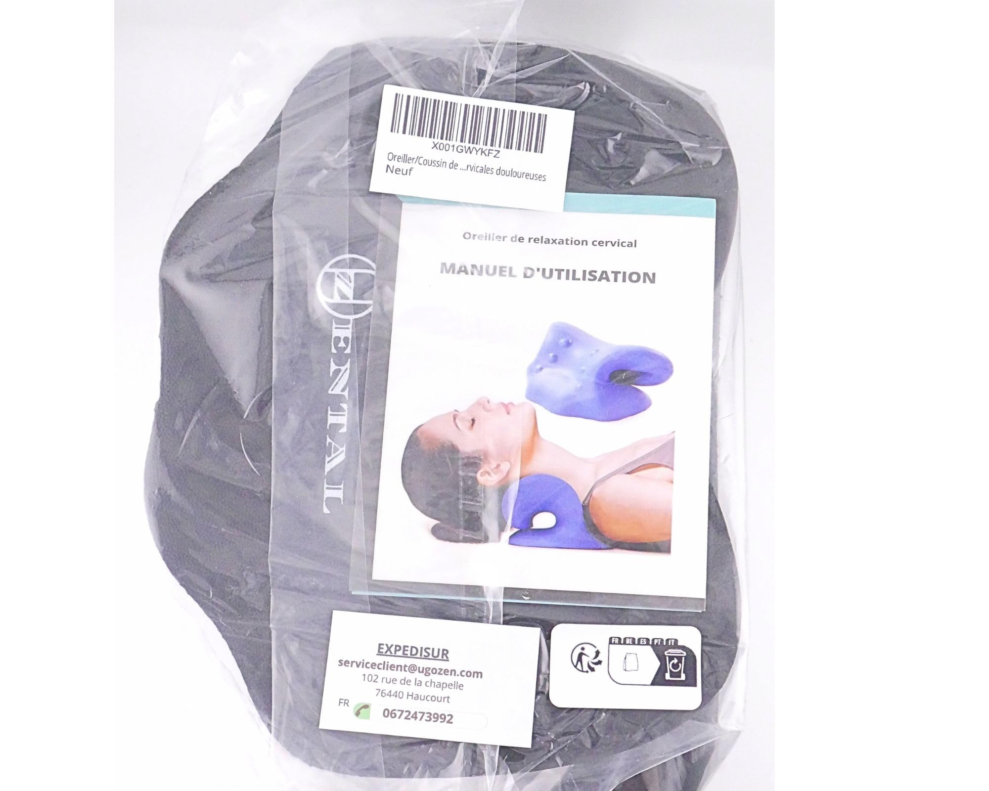 Almohada de tracción Cerebral (Dispositivo quiropráctico de corrección de la Columna cerevical, cojín de Masaje cerevical y Cuello para aliviar los Cerebros dolorosos