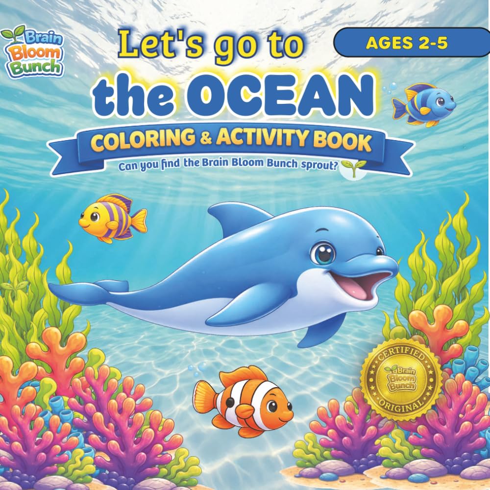 Let's Go To The Ocean: FUN SIZE Coloring & Activity Book for Kids Ages 2–5 | Fun Ocean Animals and Easy