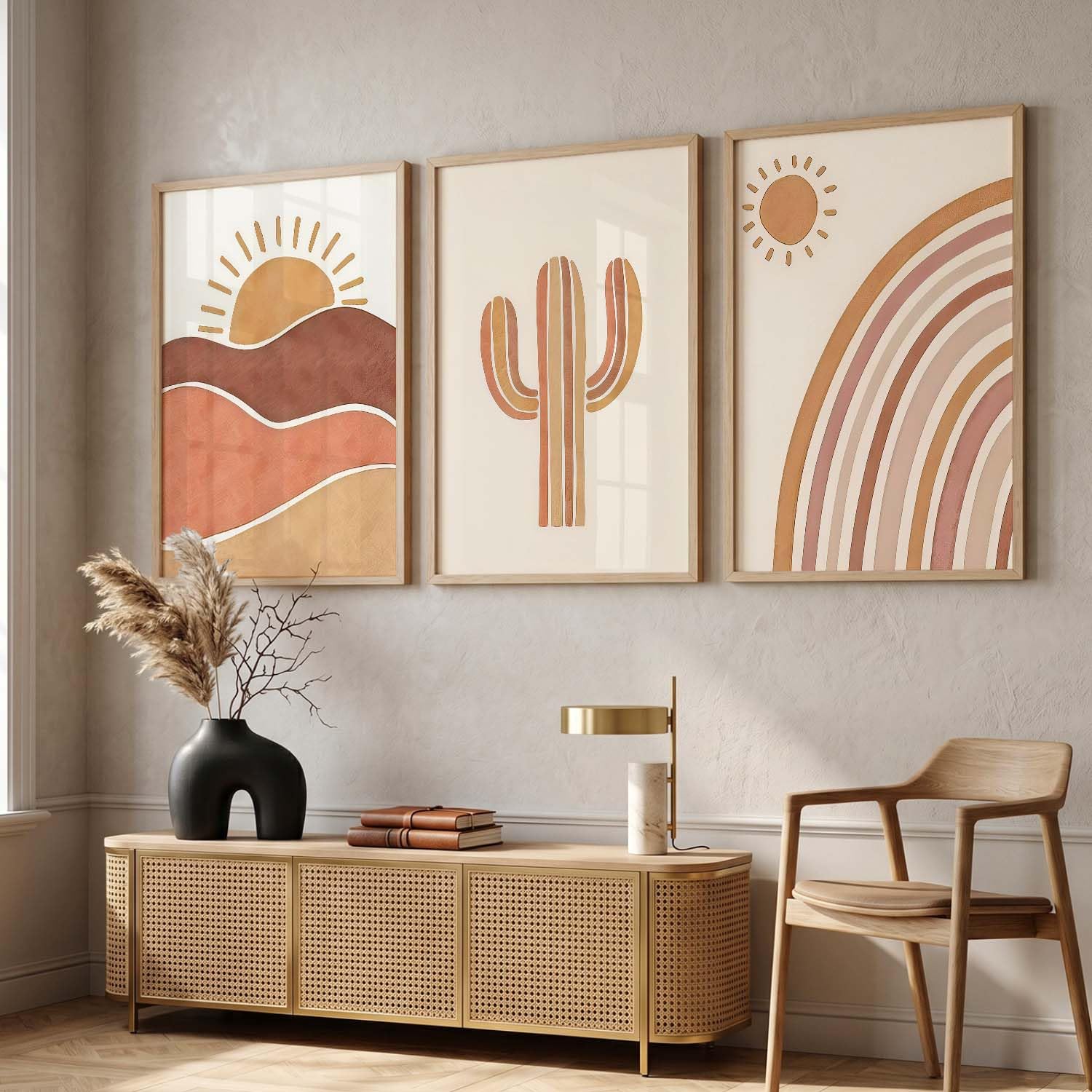 Minimalist Boho Wall Art - Set of 3 Prints -27 Minimalist Boho Wall Art - Set of 3 Prints -27