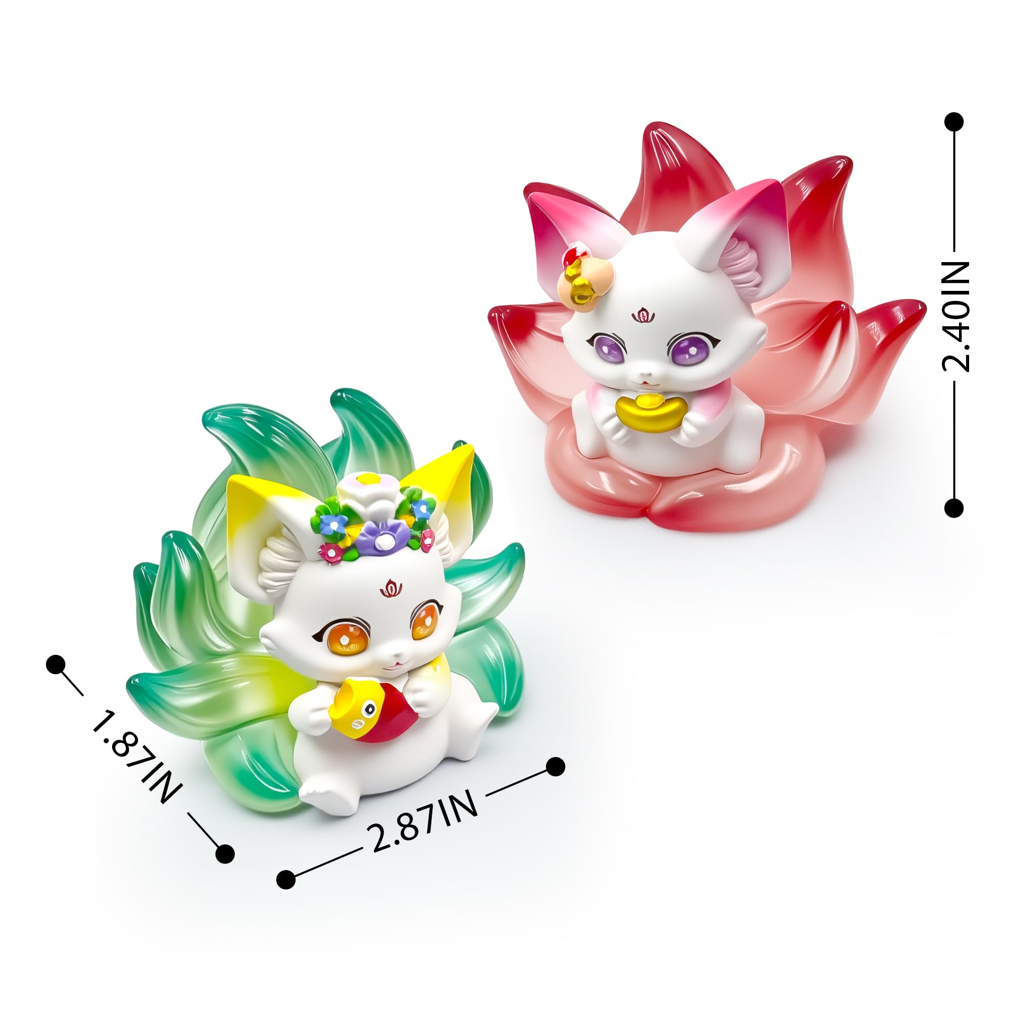 Zaleny Nine-Tailed Fox Blind Box Collectible Kitsune Figures