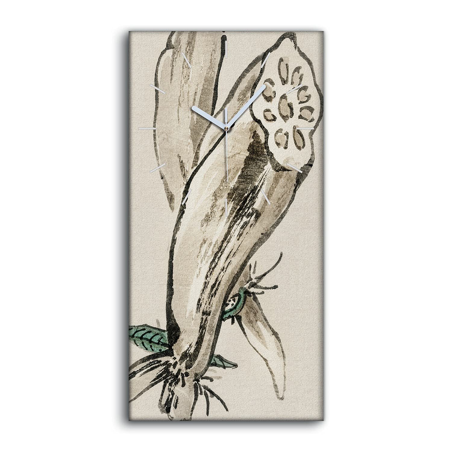 Horloge sur toile 30x60cm art moderne salon décoration premium