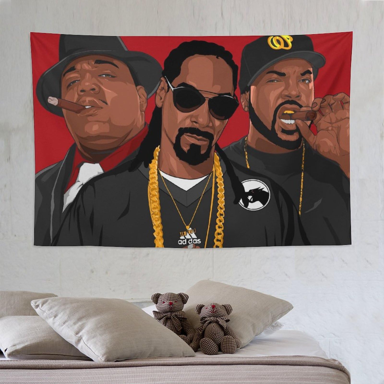 Poster da parete, motivo: cantante rap, hip-hop, tutte le stelle, 152,4 x 228,6 cm