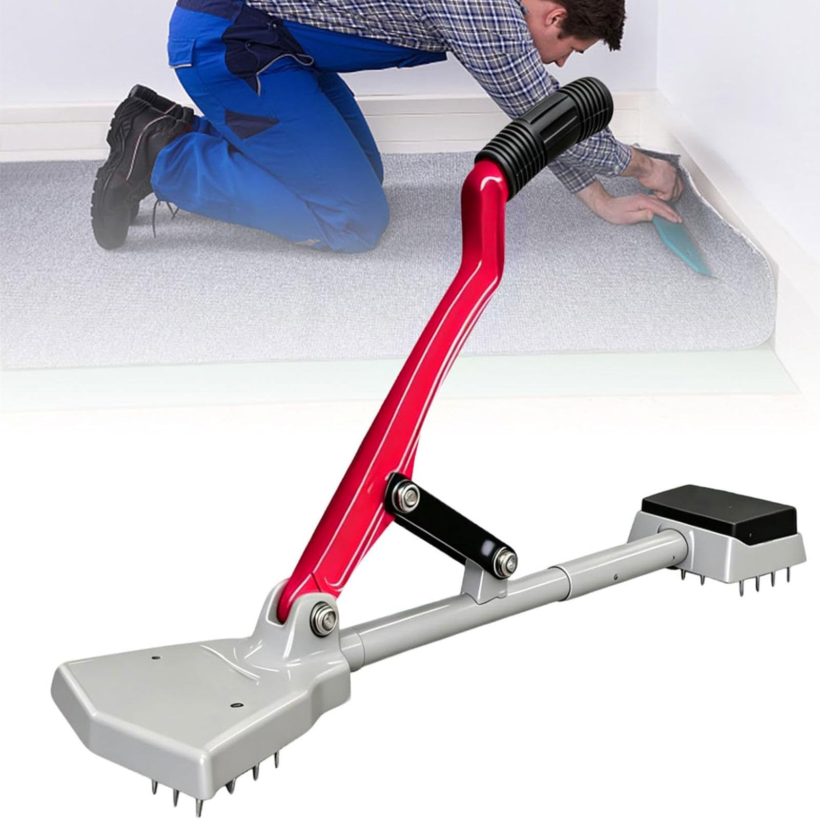WACLMOTAKE Carpet stretcher extended non-slip handle design