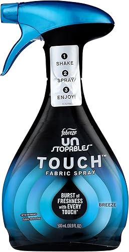 Febreze Unstopables Touch - Spray para tela y eliminador de olores, Breeze, 16.9 onzas