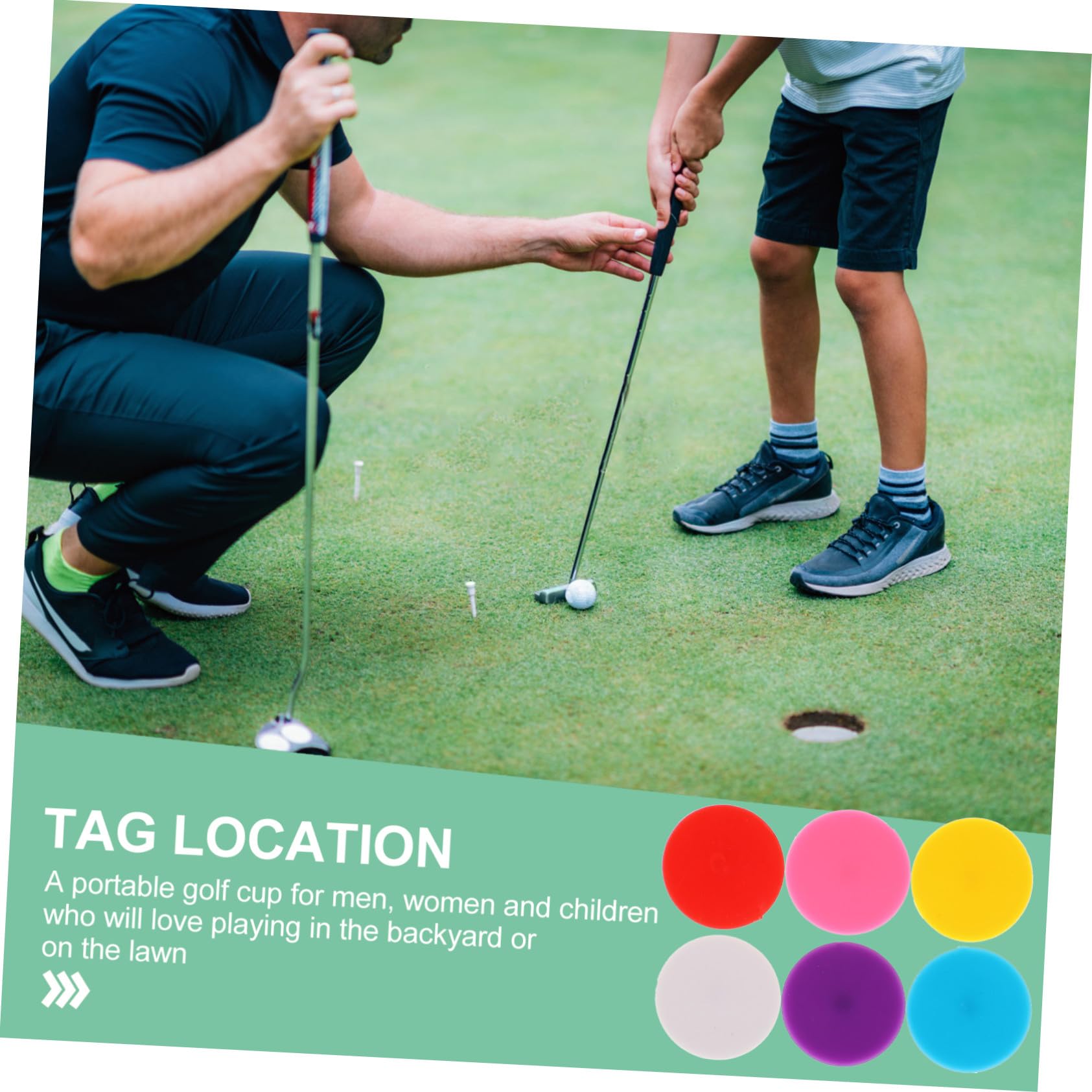 INOOMP 100 Stück Golf Ballmarker aus Kunststoff Leichte Runde Ballmarkierer Tragbare Positionierungsmarkierungen für Golfbälle dem Golfplatz Zufällige Farbe