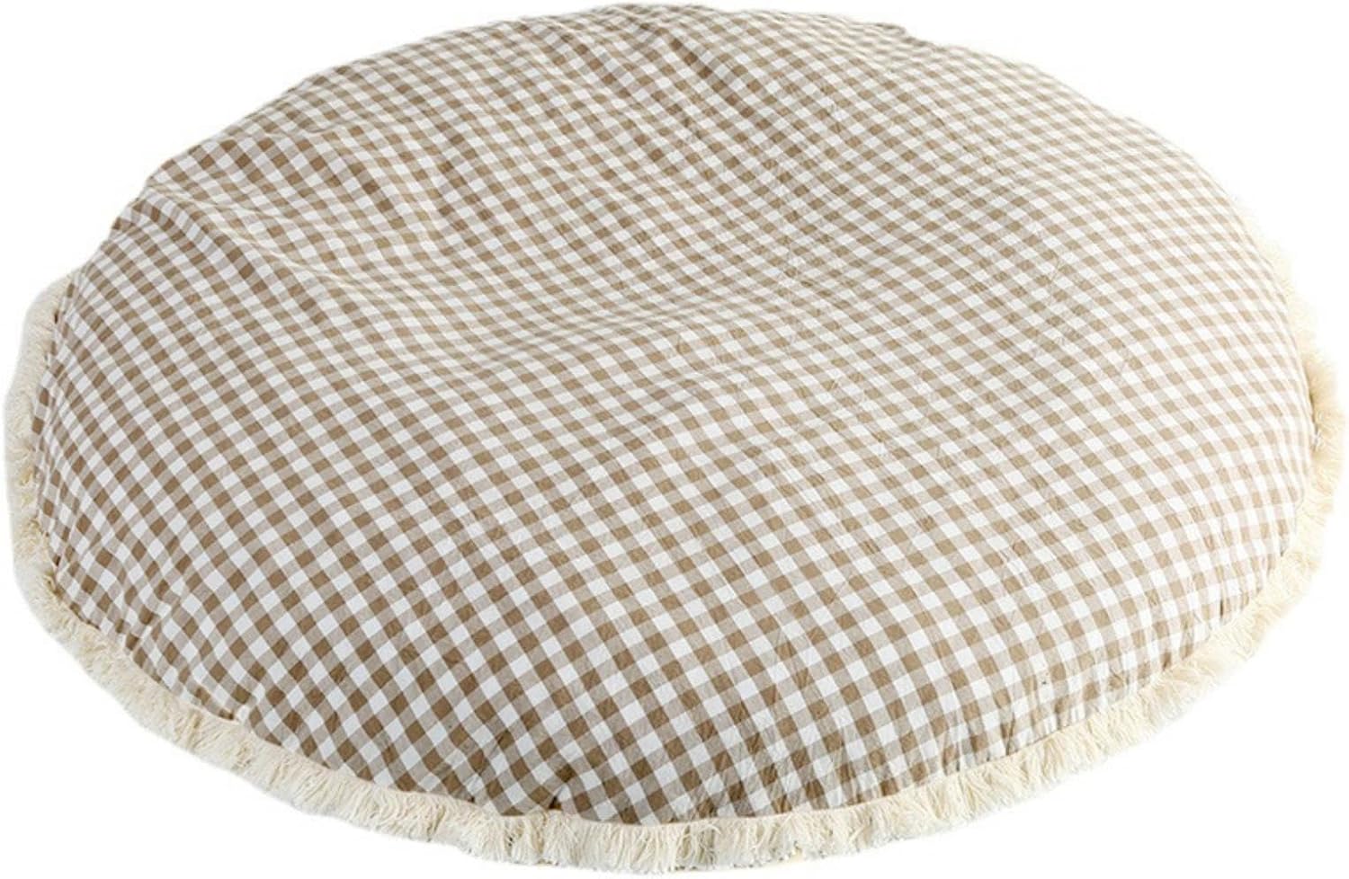 Baby Play Mat for Infant Toddler - Round Crawling Rug, Detachable Washable Area Floor Mat, Playmats Carpet for Activity, Kids Room Decorative, Brown