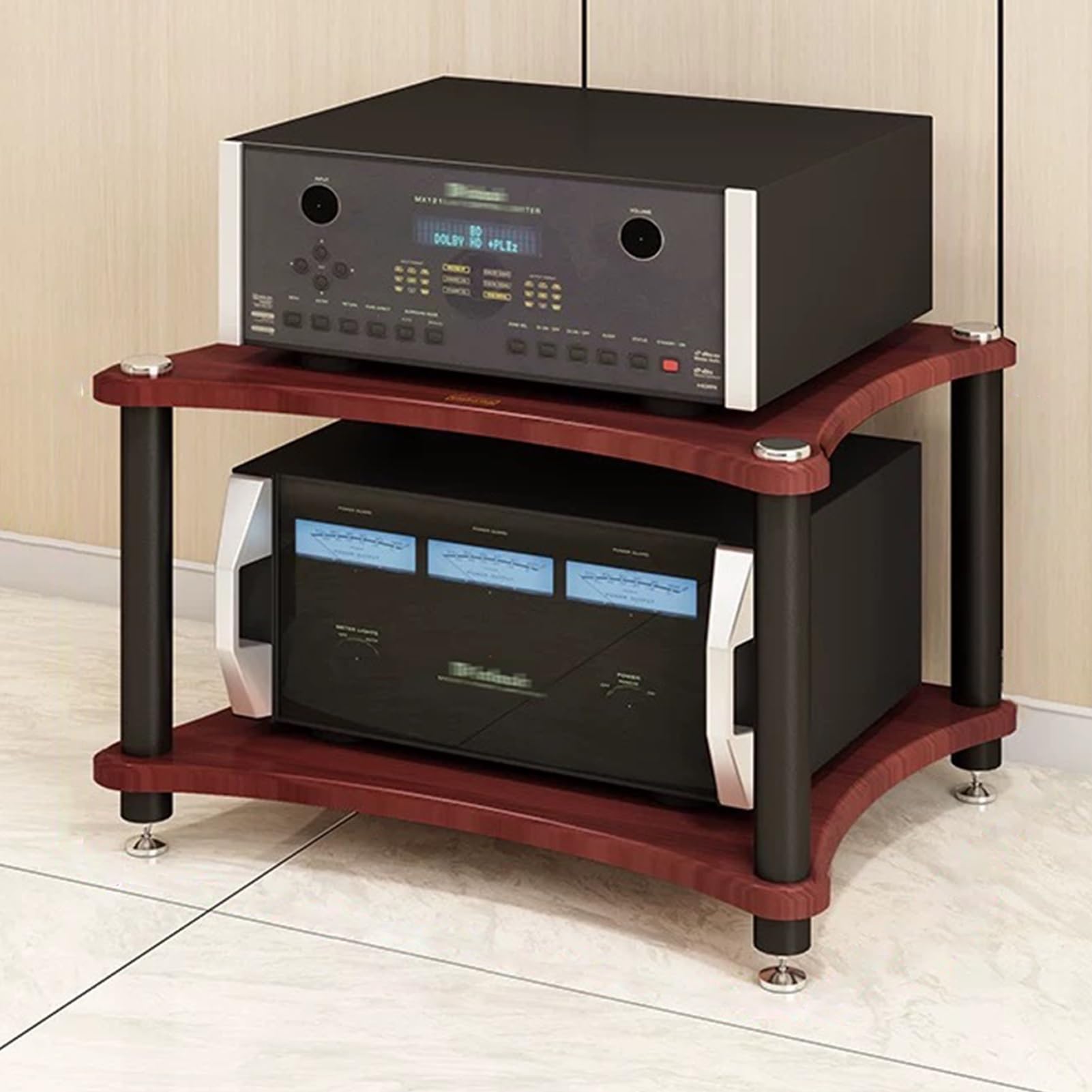Amazon｜モダンなスチールフレーム多層メディアスタンド AVアンプ