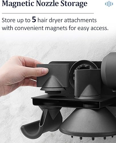 Miniatura 3 de Soporte de pared para secador de pelo Dyson Supersonic Airwrap, soporte de metal para secador de pelo, accesorios de almacenamiento para baño