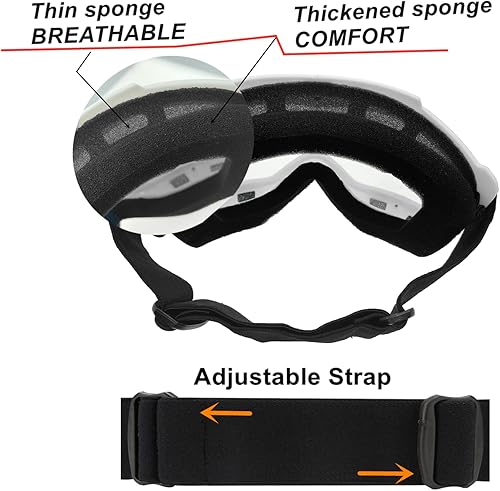 Miniatura 5 de Gafas de motocicleta con máscara extraíble  Gafas de motocross ATV Anti-UV ajustables MX Riding Offroad Ciclismo Moto Gafas protectoras Racing