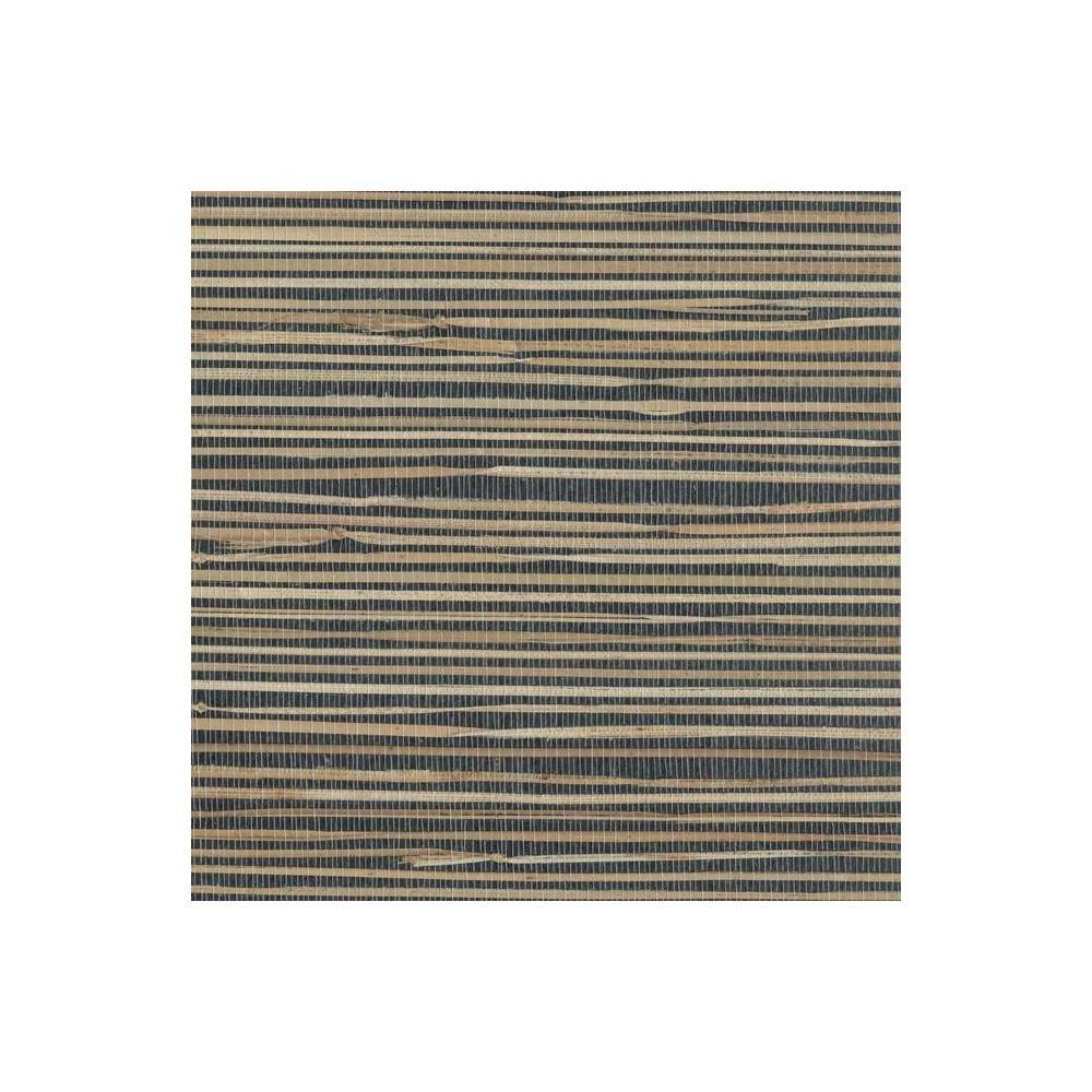 York Wallcoverings NZ0786 Grasscloth by River Grass Wallpaper, Black, Cream, Beige, Khaki, Tan