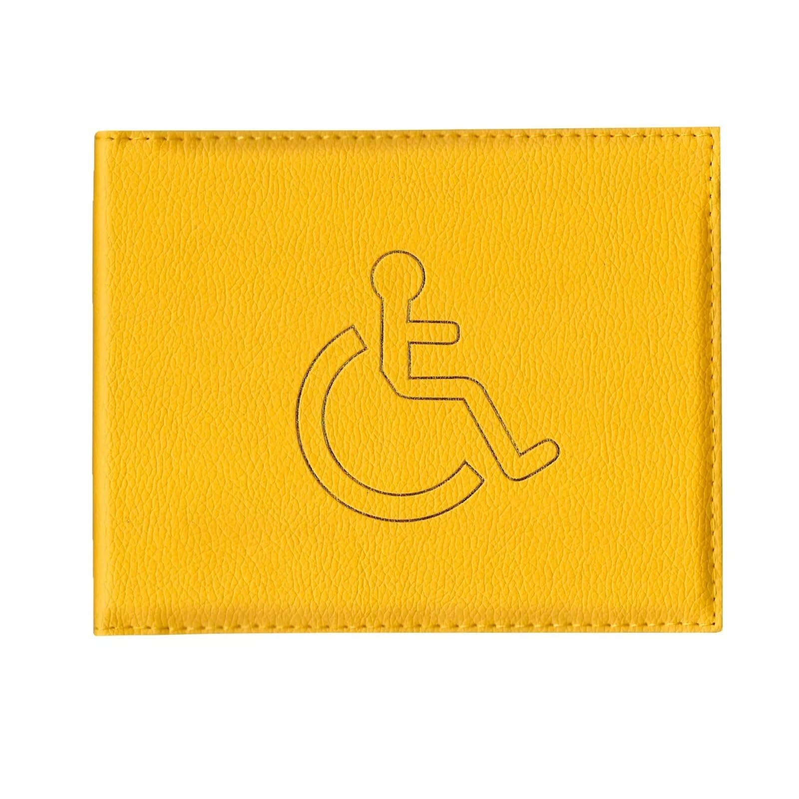 Disabled Badge Holder Car Parking Disability Wallet Blue Badge (Choose Colour) (Yellow)