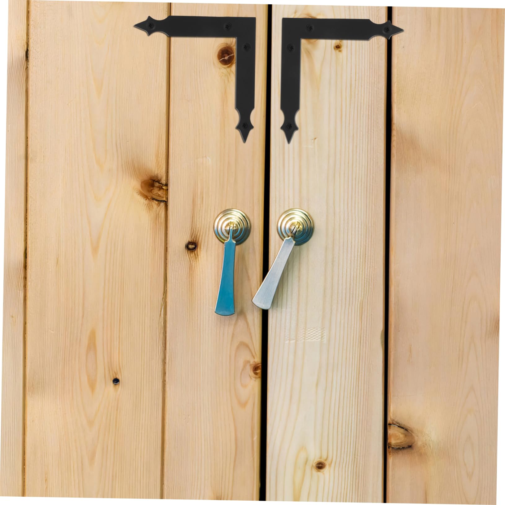 Zerodeko Staffe Angolari Stile Rustico Nero in Acciaio al Carbonio Set 4 Pezzi Supporto Decorativo Resistente e Funzionale per Porta da Garage e Cancello da Giardino