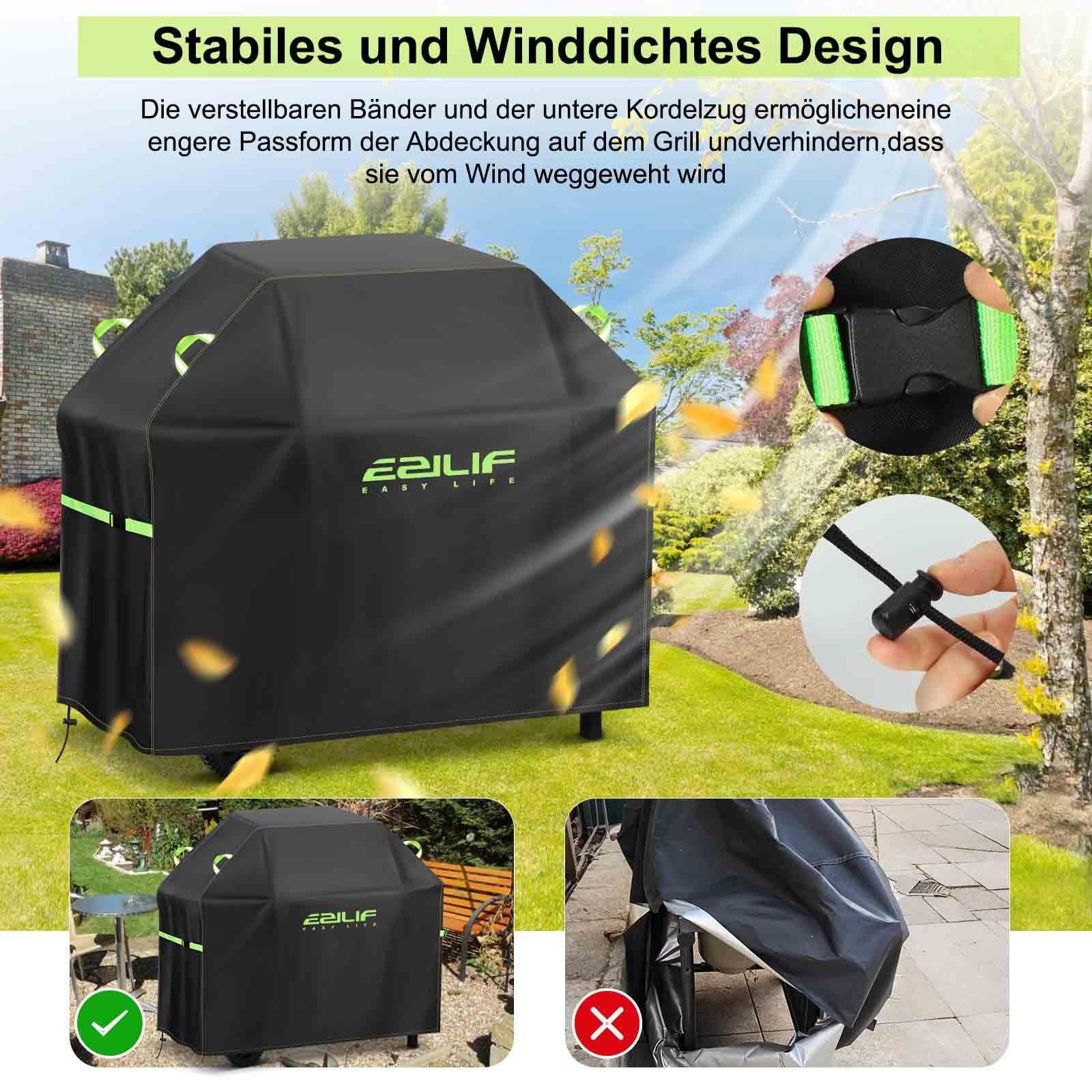 Cubierta para barbacoa resistente a la intemperie, 90 x 70 x 110 cm, tela Oxford 420D, resistente al agua, resistente a desgarros, protección contra el óxido y el moho, cubierta para barbacoa