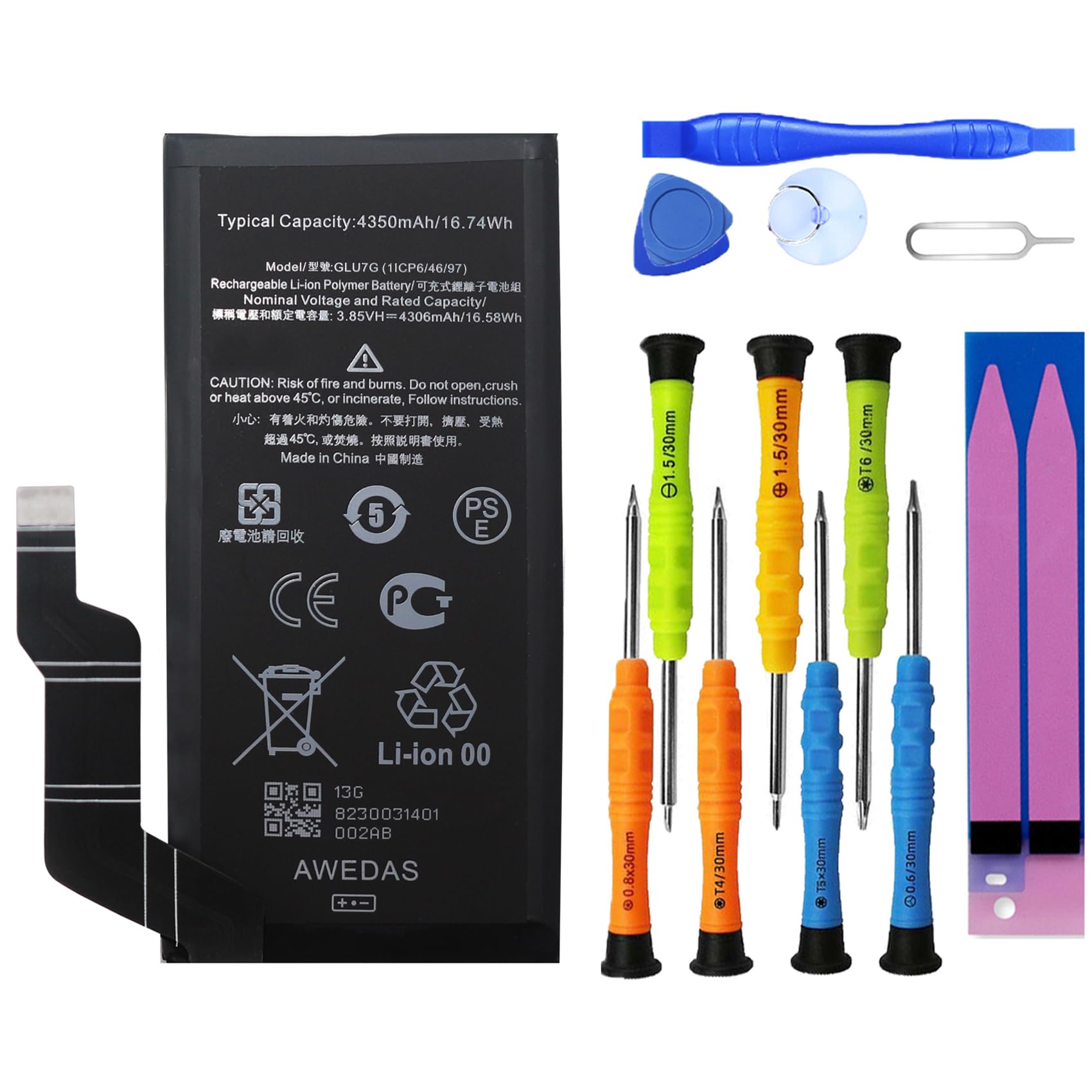 Amazon.com: for GLU7G Battery Compatible for Google PIXEL 6A 6.1