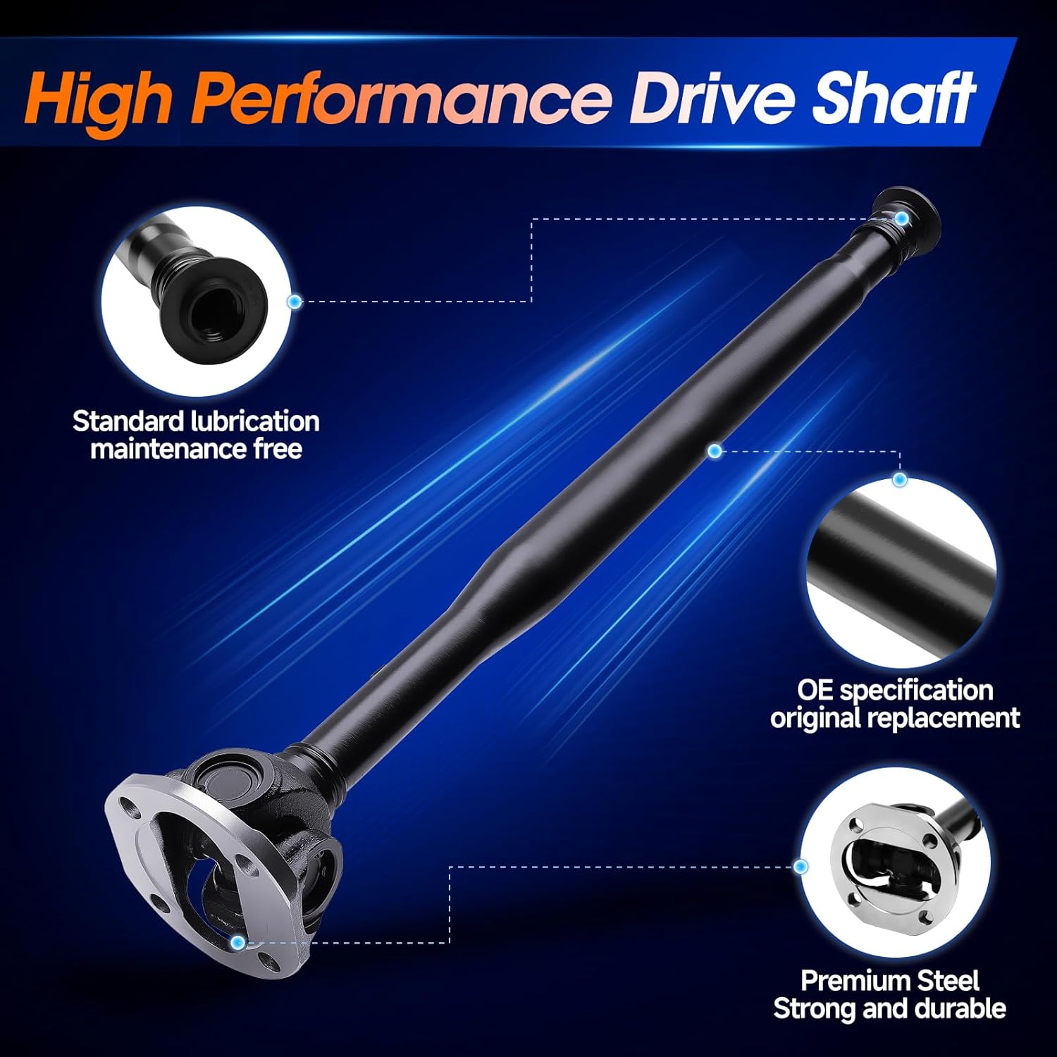 Complete Front Drive Shaft Assembly [AWD] Fit for Mercedes-Benz C350/300 E300 E500/350 GLK 300/350 S350 S500/S450, OE A2044101801 A2044106701 A2214101701