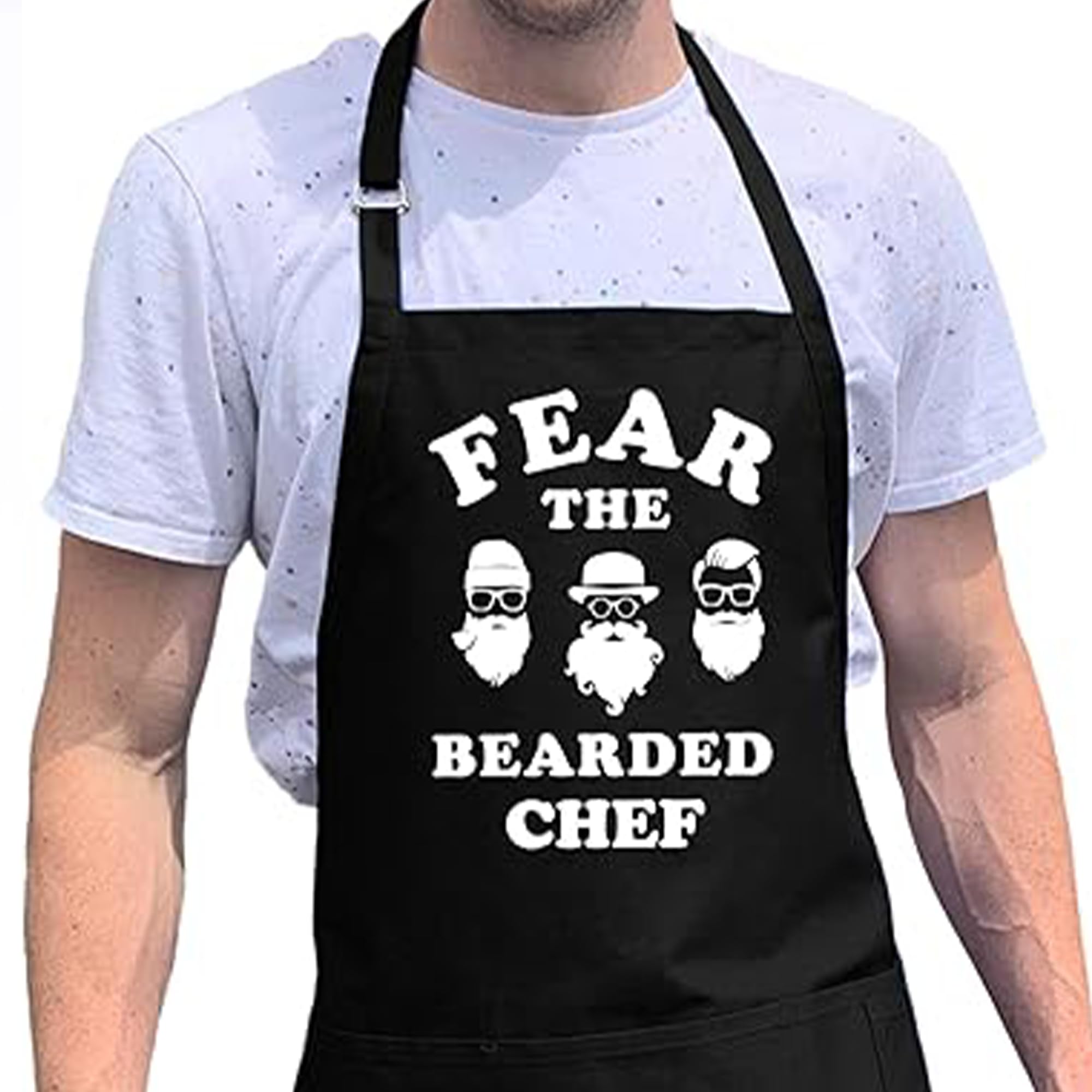 ApronMen Fear The Bearded Chef - Delantal para barbacoa