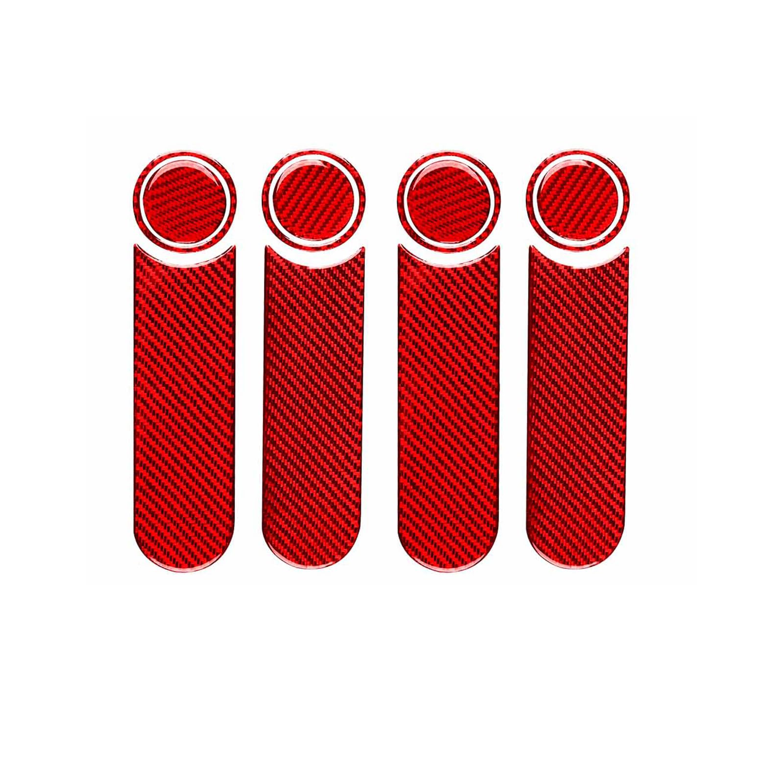 Car Interior Door Armrest Panel Cover Trim Stickers Compatible with Ford Explorer 2006-2010/Mercury Mountaineer 2006-2007/Sport Trac 2007 Red Real Soft Carbon Fiber Accessories