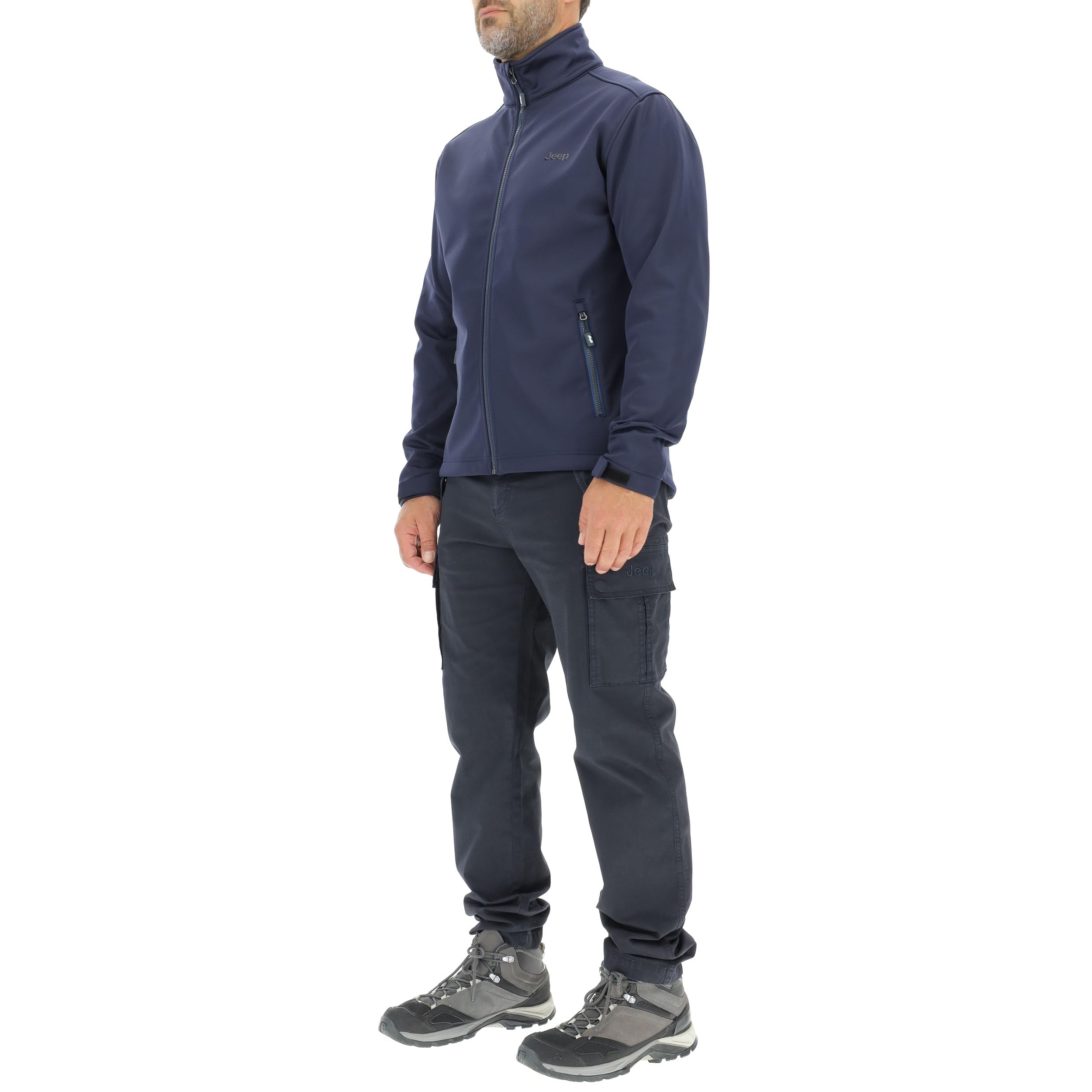 Jeep J Chaqueta Softshell Hombre Con Bolsillos de Cremallera Estampado Pequeño J23w Jacket Hombre