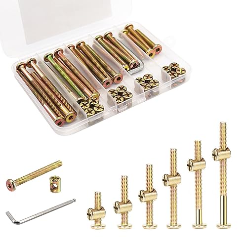 Kit de repuesto de tornillos para cuna, juego de 20 tornillos para marco de cama de bebé y tuercas de barril para DeltaGracoDream On Me, tornillos