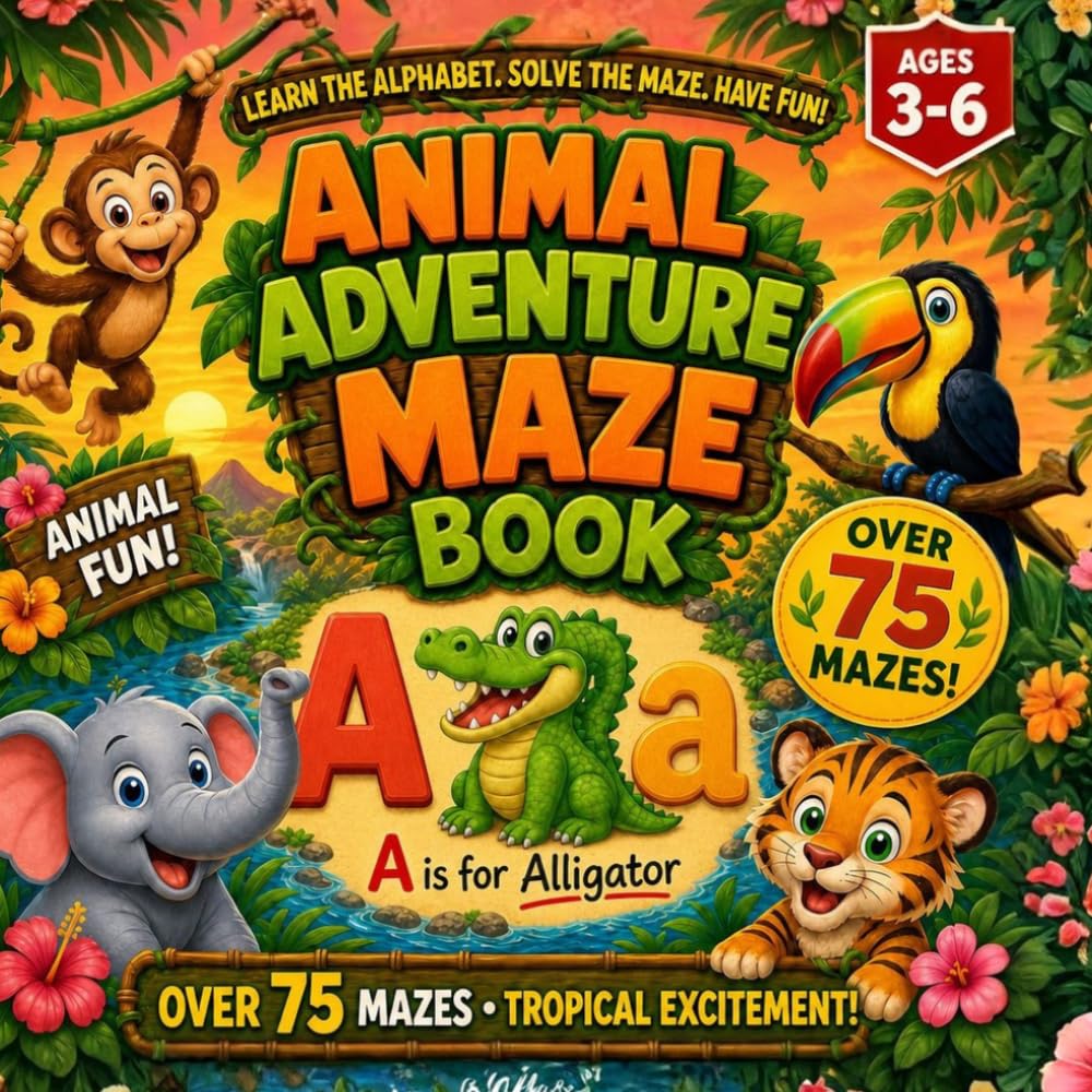 ABC Animal Mazes for Little Learners: Learn the Alphabet. Solve the Maze. Have Fun.