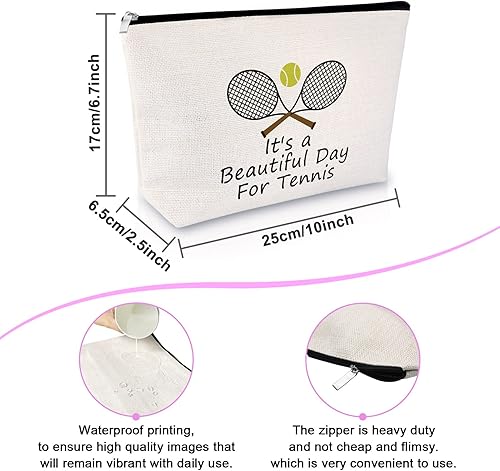 Miniatura 2 de Bolsa de maquillaje de regalo para amantes del tenis, regalo inspirador para tenis, jugadora de tenis, regalo para mujeres, bolsa de cosméticos,