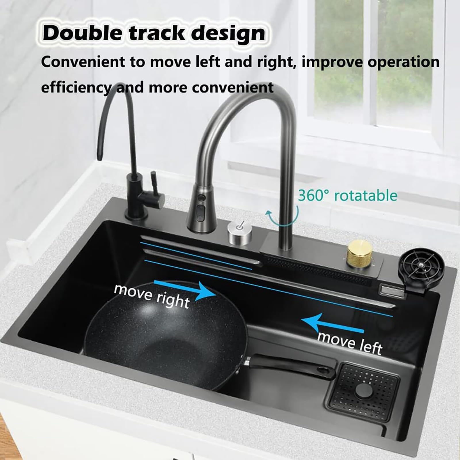 Drop In Küchenspüle Aus Edelstahl 18 Gauge – 53,3 X 45,7 Cm, Einzelbecken, Inkl. Armatur, Für Outdoor, Wohnmobil, Bar